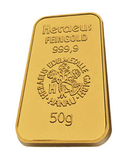 50 gram gold bar - Merrion Gold